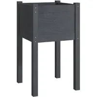 vidaXL Jardinière d'extérieur Gris 40x40x70 cm Bois de pin massif