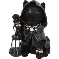 Nemesis Now - Figurine de collection Féline faucheuse avec lanterne 18.5cm (1 pcs)
