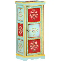 vidaXL Buffet peint à la main 40x30x90 cm Bois de manguier solide