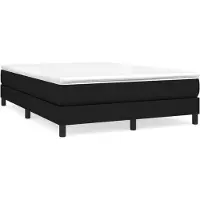 vidaXL Cadre de lit sans matelas Noir 140x200 cm Tissu