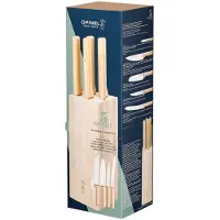 Opinel Parallele bloc 5 couteaux pain ( 1 Office, 1 Chef, 1 Santoku, 1 Decouper, 1 Pain)