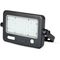 V-TAC Projecteur solaire LED 10W USB noir IP65 VT-788-10 4000K 1100lm