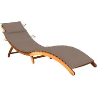 vidaXL Bain de soleil avec support acacia massif