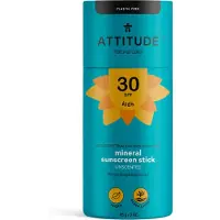 ATTITUDE Bâton solaire minéral visage pour enfants FPS 30 85 g Crème Protection Solaire