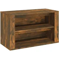 vidaXL Étagère à chaussures Chêne fumé 75x35x45 cm Bois d'ingénierie
