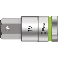 Wera 8740 C HF Douille à embout Zyklop à emmanchement 1/2" avec fonction de retenue, 19 x 60 mm