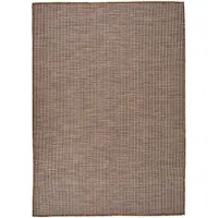 vidaXL Tapis à tissage plat d'extérieur 140x200 cm Marron