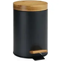 Andrea house Poubelle De Salle De Bain En Bambou 3l 17x26 Cm