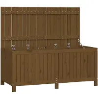 vidaXL Coffre de jardin brun miel 147x68x64 cm Pin massif