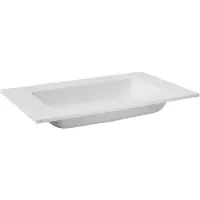 Balmani Tablo Strada plan simple Marbre composite blanc (mat) 90 x 55 cm