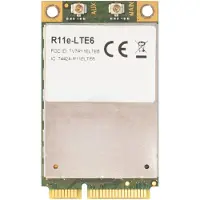 Mikrotik 2G/3G/4G/LTE miniPCi-e card with 2 x u.FL connectors for International & United States bands 1/2/3/5/7/8/12/17/20/25/26/38/39/40/41n