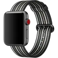 Apple Bracelet en Nylon tissé Watch 38mm / 40mm / 41mm - Black Stripe