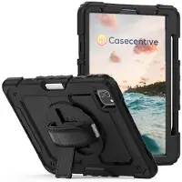 Casecentive Custodia Rigida con Maniglia e Cinturino per Mano Pro (Apple iPad Pro 11 2018, Apple iPad Pro 11 2020, Apple iPad Pro 11 2021), Étui pour tablette, Noir