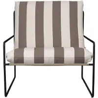 Ferm Living Desert Canapé d'extérieur 1 place Stripe Chocolate | Black