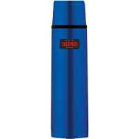 Thermos - Bouteille isotherme - Light & Compact 0,5L Bleu Métallique en Bois