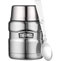 Thermos - Bouteilles isothermes - King Porte-Aliments 0,47L Inox - Gris