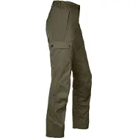 Fjällräven - Pantalon de randonnée résistant - Stina Trousers W Dark Olive pour Femme en Coton - Taille S/M - Vert