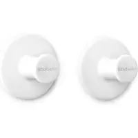 Brabantia Lot de 2 crochets à serviette, blanc, ReNew