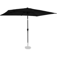 Vonroc Parasol Rapallo 200x300cm - Parasol rectangulaire Premium | Anthracite/Noir