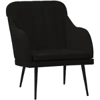 vidaXL Fauteuil Noir 63x76x80 cm Velours