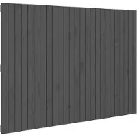 vidaXL Tête de lit murale Gris 159,5x3x110 cm Pin massif