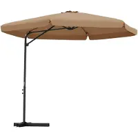 vidaXL Parasol avec mât en acier 300 cm Taupe
