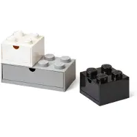 Room copenhagen Boîte de bureau avec tiroir Multi-Pack 3 pièces - noir, blanc, gris