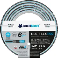 Cellfast MULTIFLEX ATSV Tuyau d'arrosage 6 couches Double tissu croisé et tricoté ATS2 Résistant aux rayons UV et à la formation d'algues 35 bars