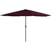 vidaXL Parasol avec mât métallique 390 cm rouge bordeaux