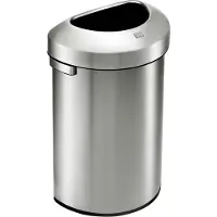 EKO - Urban poubelle semi-circulaire 80 litres - Stainless steel - Matt stainless steel