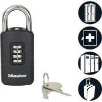 Master Lock 656EURDBLK Serrure À Combinaison - 48mm - Noir