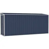 vidaXL Abri de jardin anthracite 118x382x178 cm Acier galvanisé