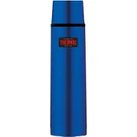 Thermos - Bouteille isotherme - Light & Compact 1L Bleu Métallique en Bois