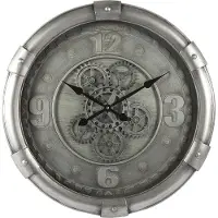 Ptmd Horloge murale sans marque Darlington 62 cm acier argenté