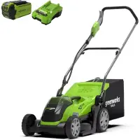 Greenworks Tondeuse à gazon poussée 35cm 40V - Batterie 2,0Ah - Chargeur - G40LM35K2