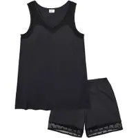 Bonprix Pyjashort avec empiècement en dentelle délicate