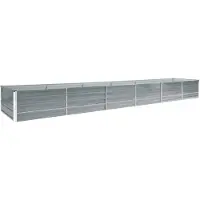 vidaXL Lit surélevé de jardin Acier galvanisé 480x80x45 cm Gris