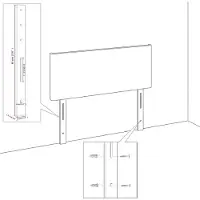vidaXL Cadre de lit sans matelas noir 120x200 cm velours