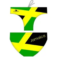 Turbo Jamaica Swimming Brief Vert,Jaune,Noir L Homme