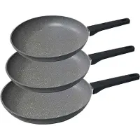 EDM Nonstick Professional Line Pans Set 3 Units Argenté