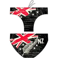 Turbo New Zealand Vintage 2013 Waterpolo Swimming Brief Noir M Homme