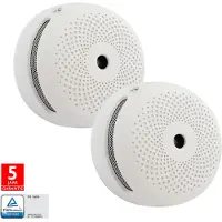 X-Sense Détecteur de fumée sans fil XS01-W, connectable - 2 détecteurs de fumée - Pile d'une durée de vie de 10 ans - Norme européenne - Détecteur d'incendie connectable - Détecteur de fumée