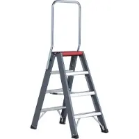 Altrex Falco FDO 4 Escalier Double - Aluminium Avec Revêtement - 2 X 4 Marches - Hauteur De Travail Max. 2,95 M