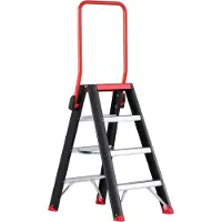 Altrex Taurus TDO 4 Escabeau Double - Aluminium Avec Revêtement - 2 X 4 Marches - Hauteur De Travail Max. 2,95 M