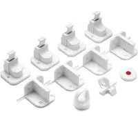 Reer Set de 4 serrures magnétiques pour tiroirs et portes de placard,