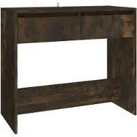 vidaXL Table console chêne fumé 89x41x76,5 cm bois d'ingénierie