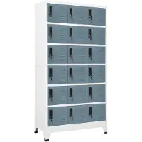 vidaXL Armoire à casiers Gris clair et gris foncé 90x40x180 cm Acier
