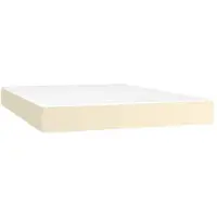 vidaXL Matelas à ressorts ensachés Crème 140x190x20 cm Similicuir