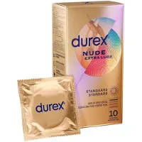 Durex Nude Extra Lubrification Préservatifs | 10 pièces