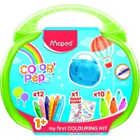 Maped Color Peps Crayons de couleur &amp; Craies de cire Lot de 22 + Poster